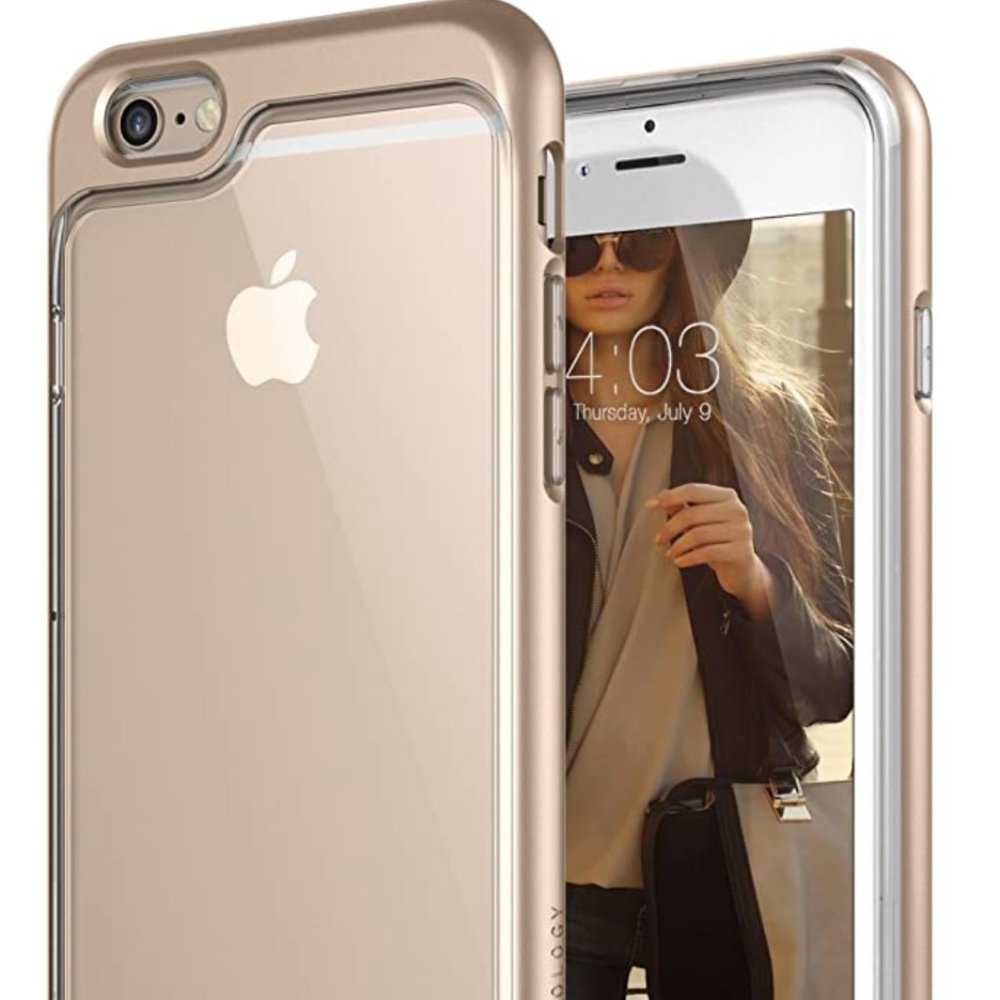 iPhone 6/6s/6 Plus/6s Plus Gold Clear Case